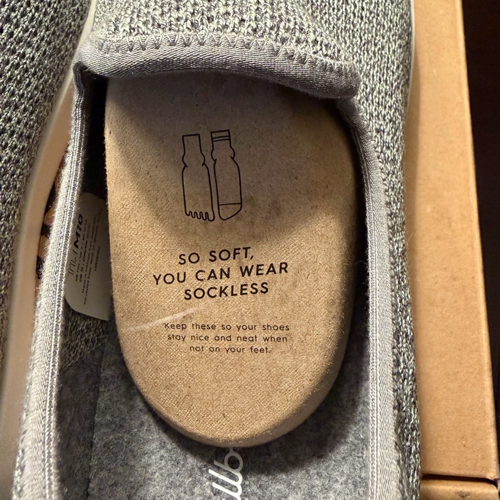 Allbirds Charcoal Knit Slip-On Shoes - Picture 6 of 7